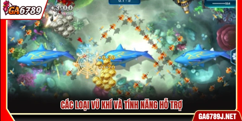 Luật Chơi Bắn Cá Ga6789 - Những Quy Định Cơ Bản Cần Biết 11 Vũ khí cùng các tính năng hỗ trợ trong luật chơi bắn cá